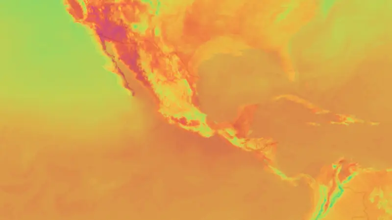 Temperature weather map