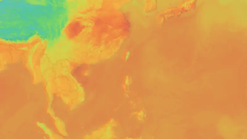 Temperature weather map