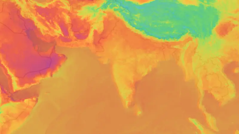 Temperature weather map