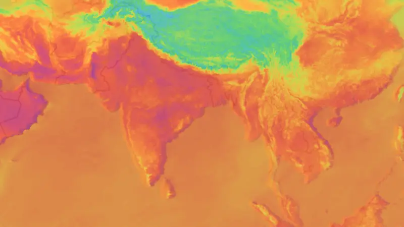Temperature weather map