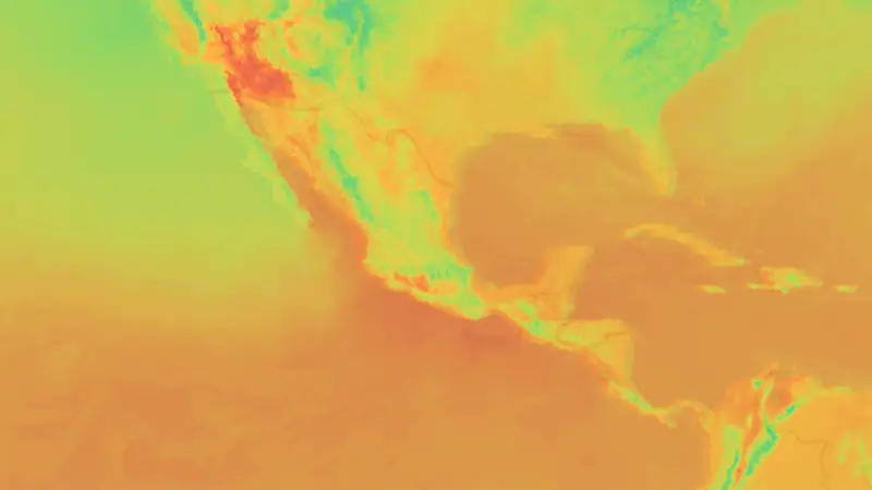 Temperature weather map