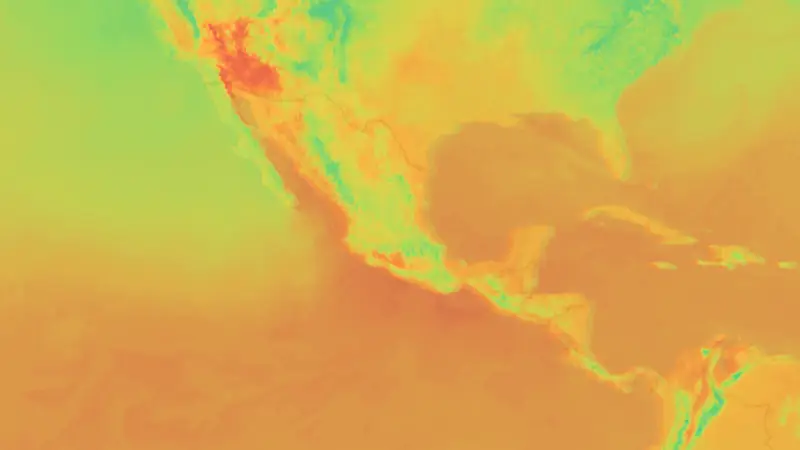 Temperature weather map