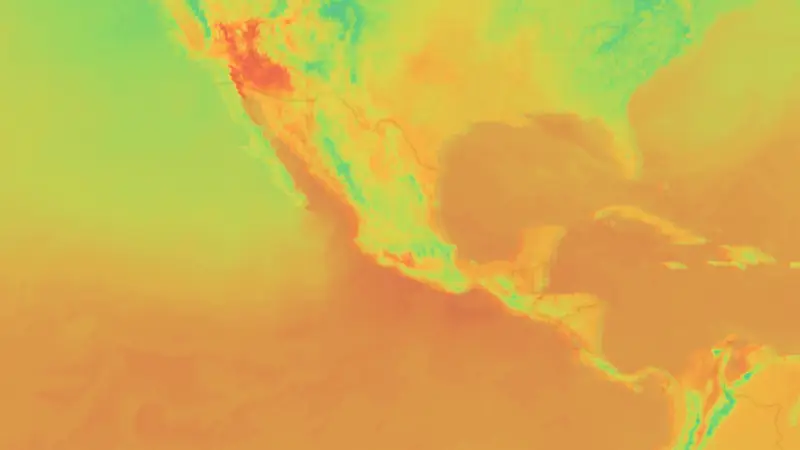 Temperature weather map