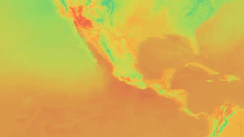 Temperature weather map