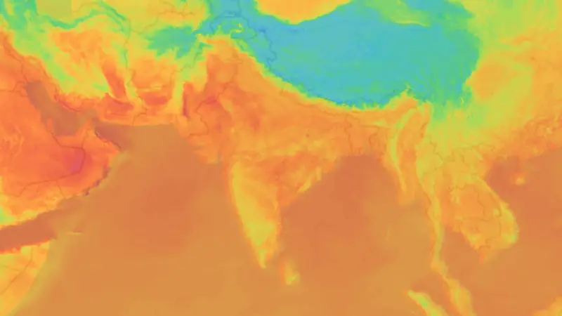 Temperature weather map