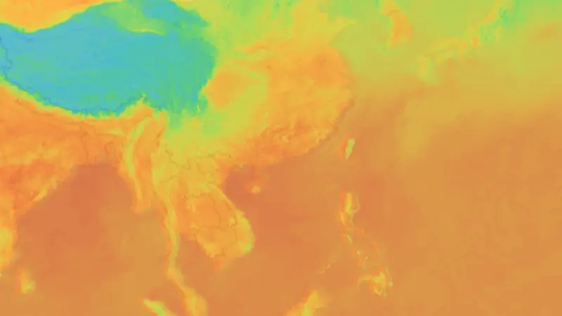 Temperature weather map