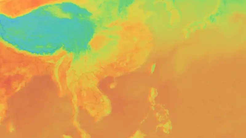 Temperature weather map