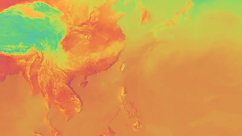 Temperature weather map