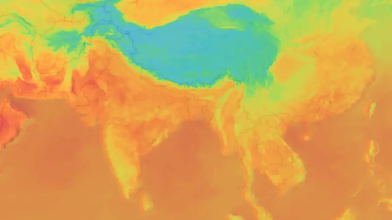 Temperature weather map