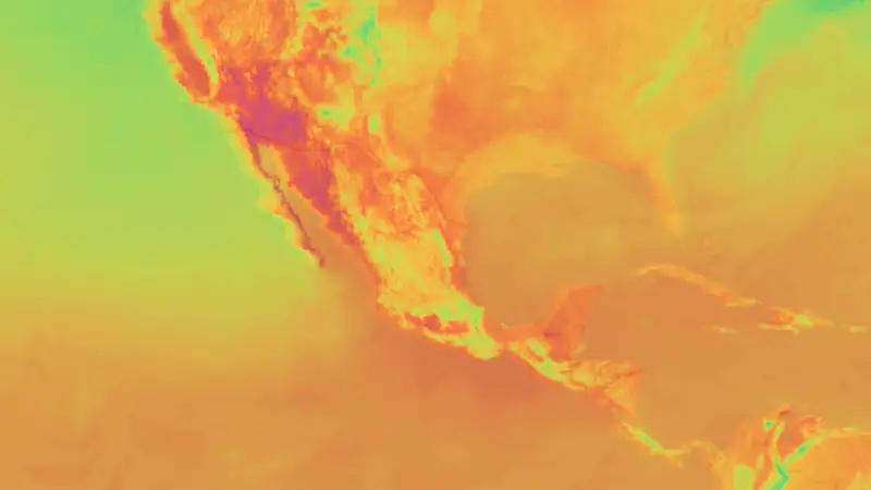 Temperature weather map