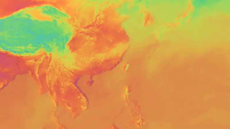 Temperature weather map