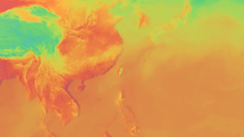 Temperature weather map