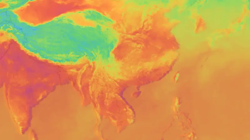 Temperature weather map