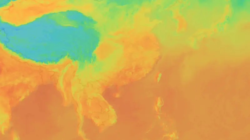 Temperature weather map