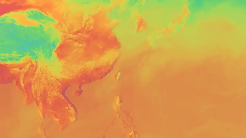 Temperature weather map
