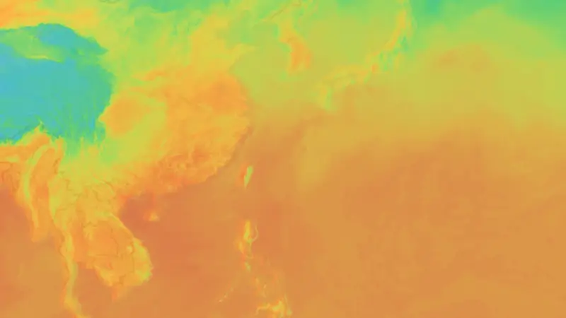 Temperature weather map