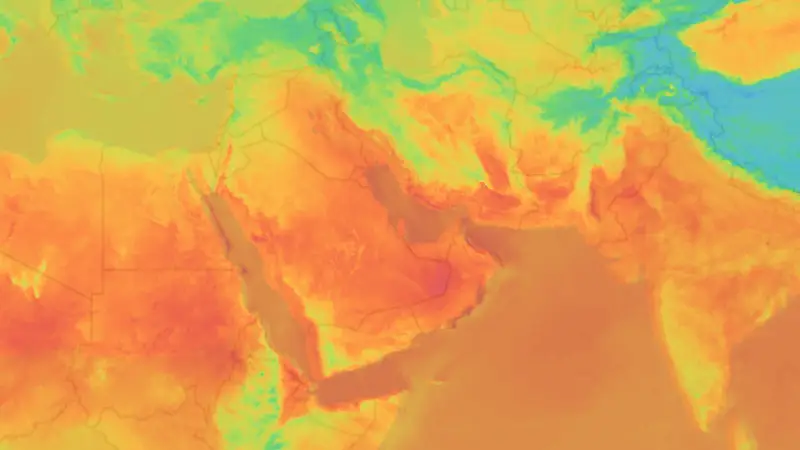 Temperature weather map