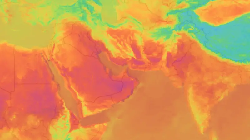 Temperature weather map
