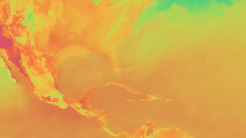 Temperature weather map