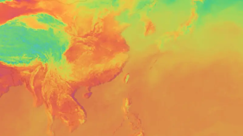 Temperature weather map