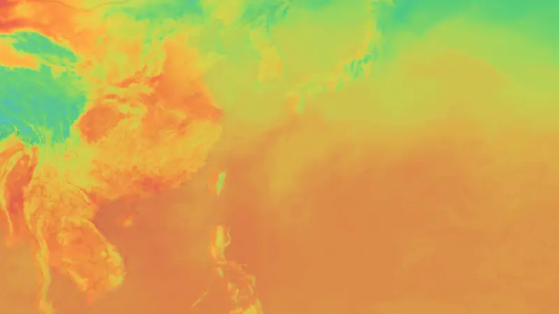 Temperature weather map