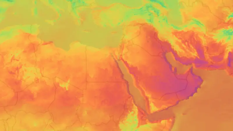 Temperature weather map