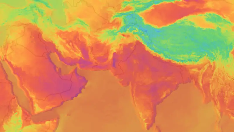 Temperature weather map
