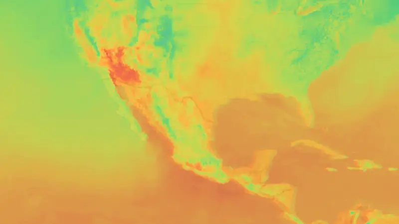 Temperature weather map