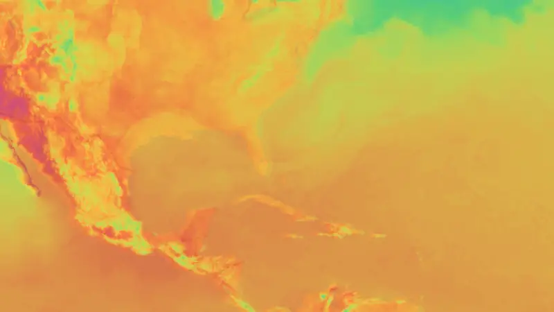 Temperature weather map