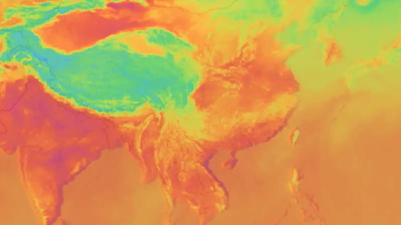 Lämpötila weather map