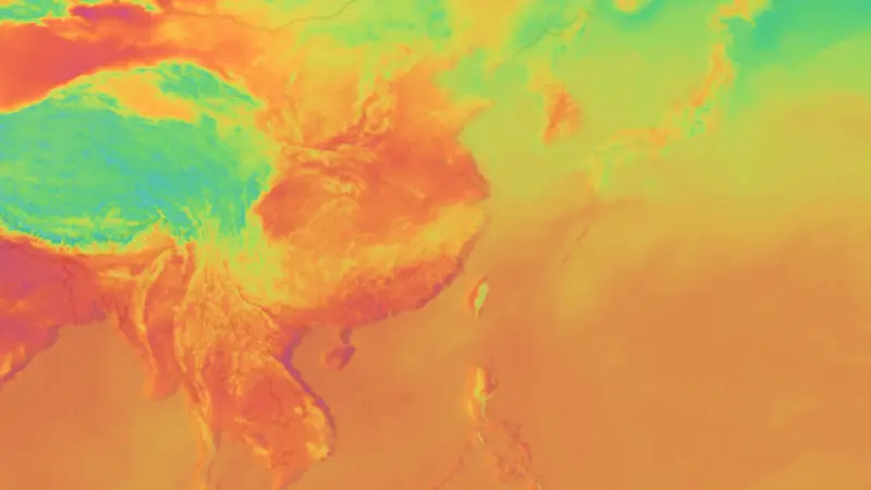 Temperature weather map