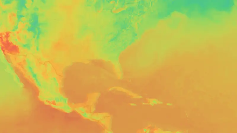 Temperature weather map