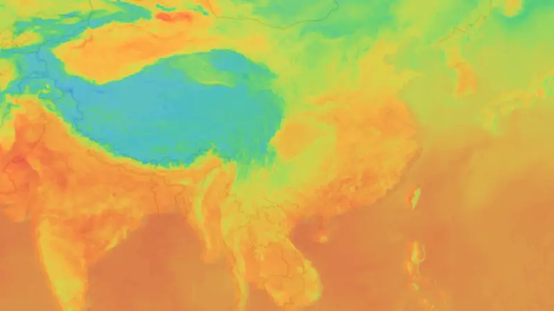 Temperature weather map