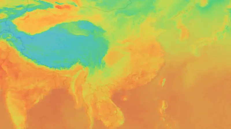 Temperature weather map