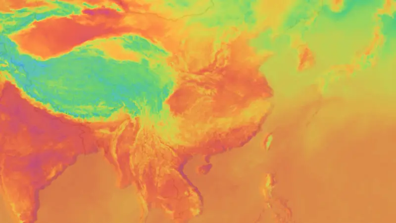 Temperature weather map