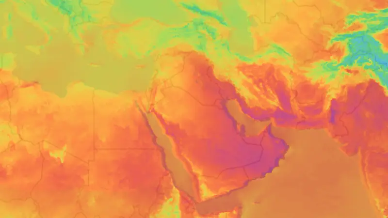 Temperature weather map