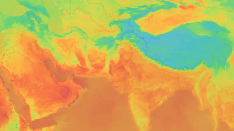 Temperature weather map