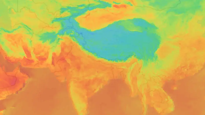 Teplota weather map