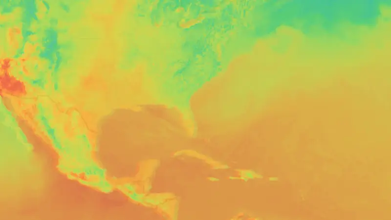 Temperature weather map