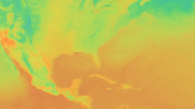 Temperature weather map