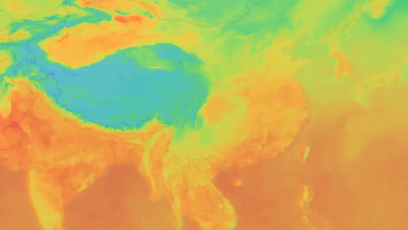 Temperature weather map