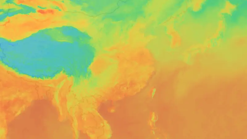 Temperature weather map