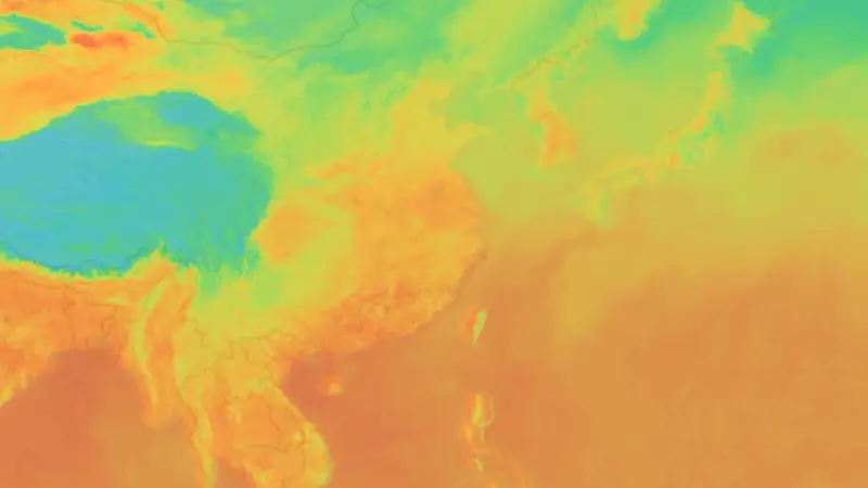 Temperature weather map