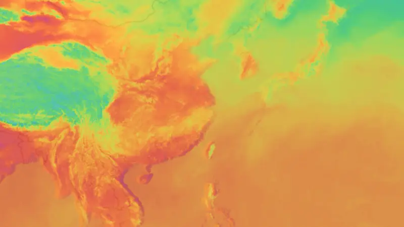 Temperature weather map