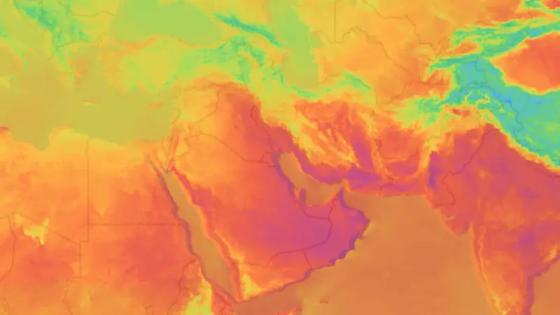 Temperature weather map