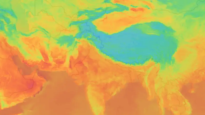 Temperature weather map