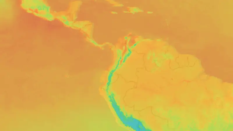 Temperature weather map