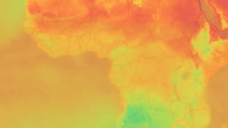 Temperature weather map