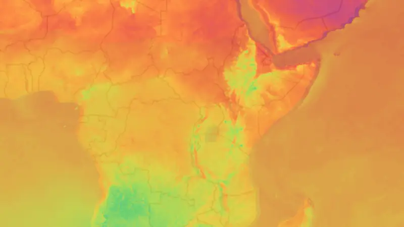 Temperature weather map