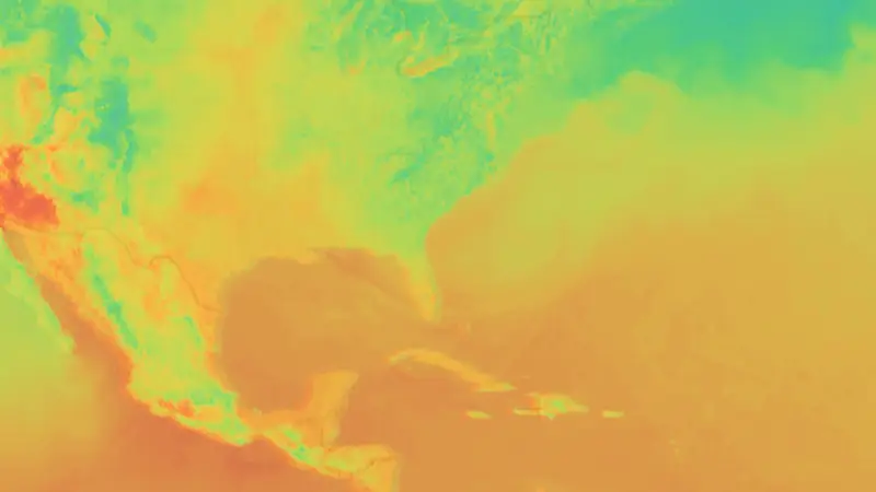 Temperature weather map